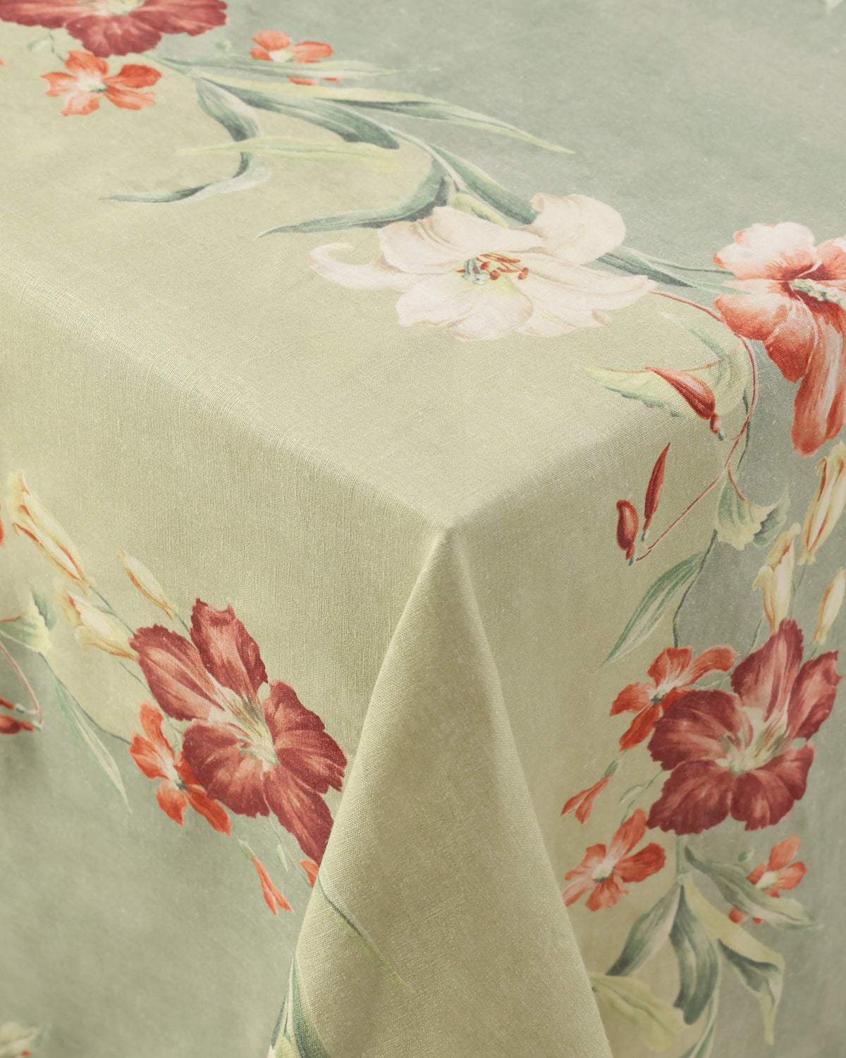 Hibiscus Sage Tablecloth