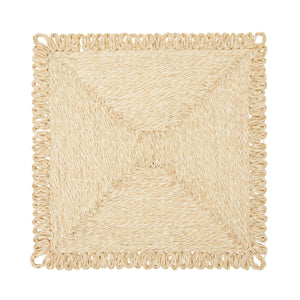 Loopy Square Placemat in Natural, Set of 4