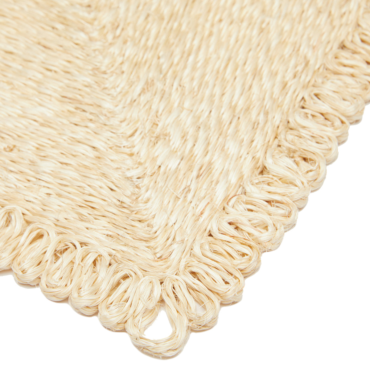 Loopy Square Placemat in Natural, Set of 4