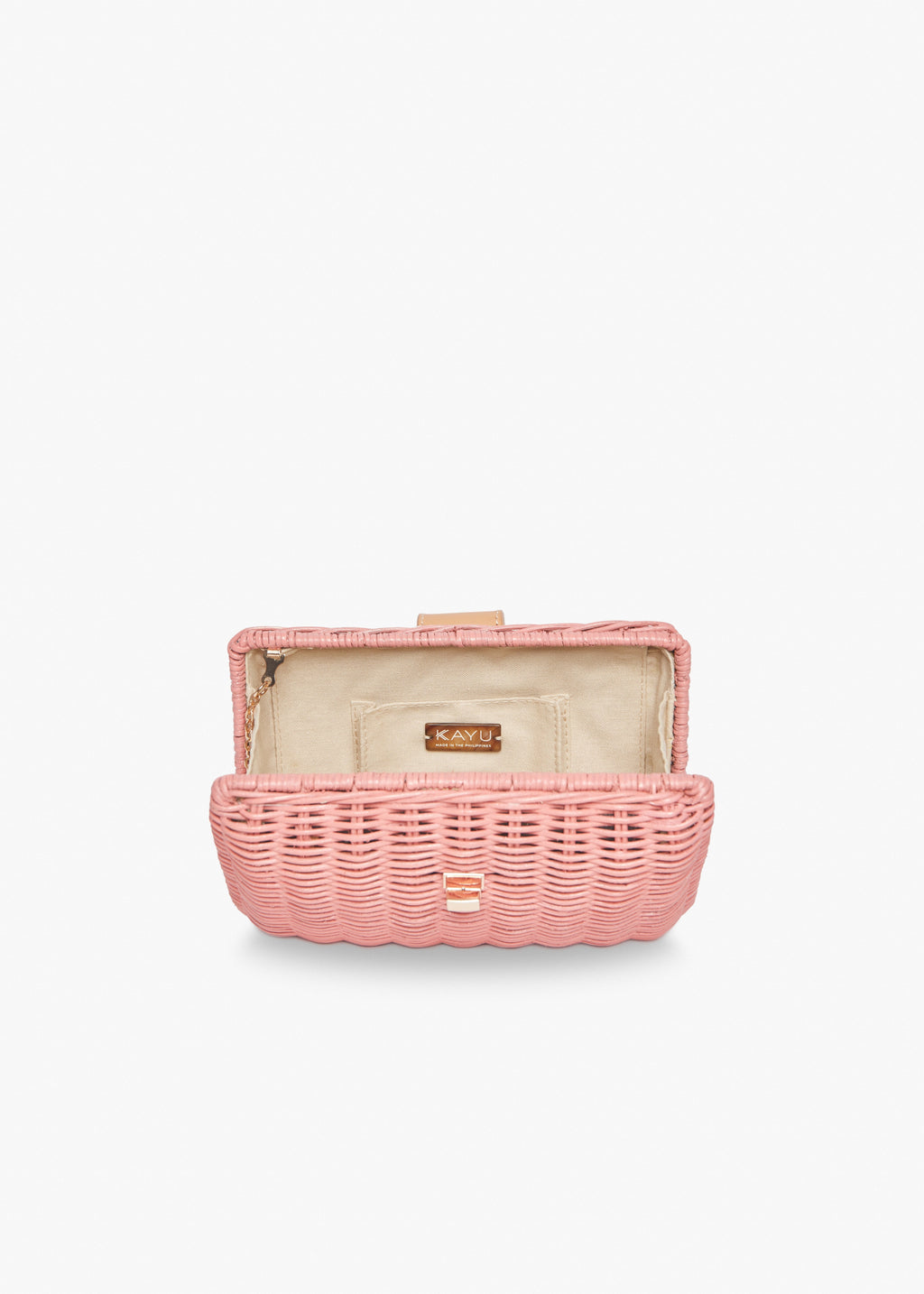 Lou Wicker Straw Clutch Bag