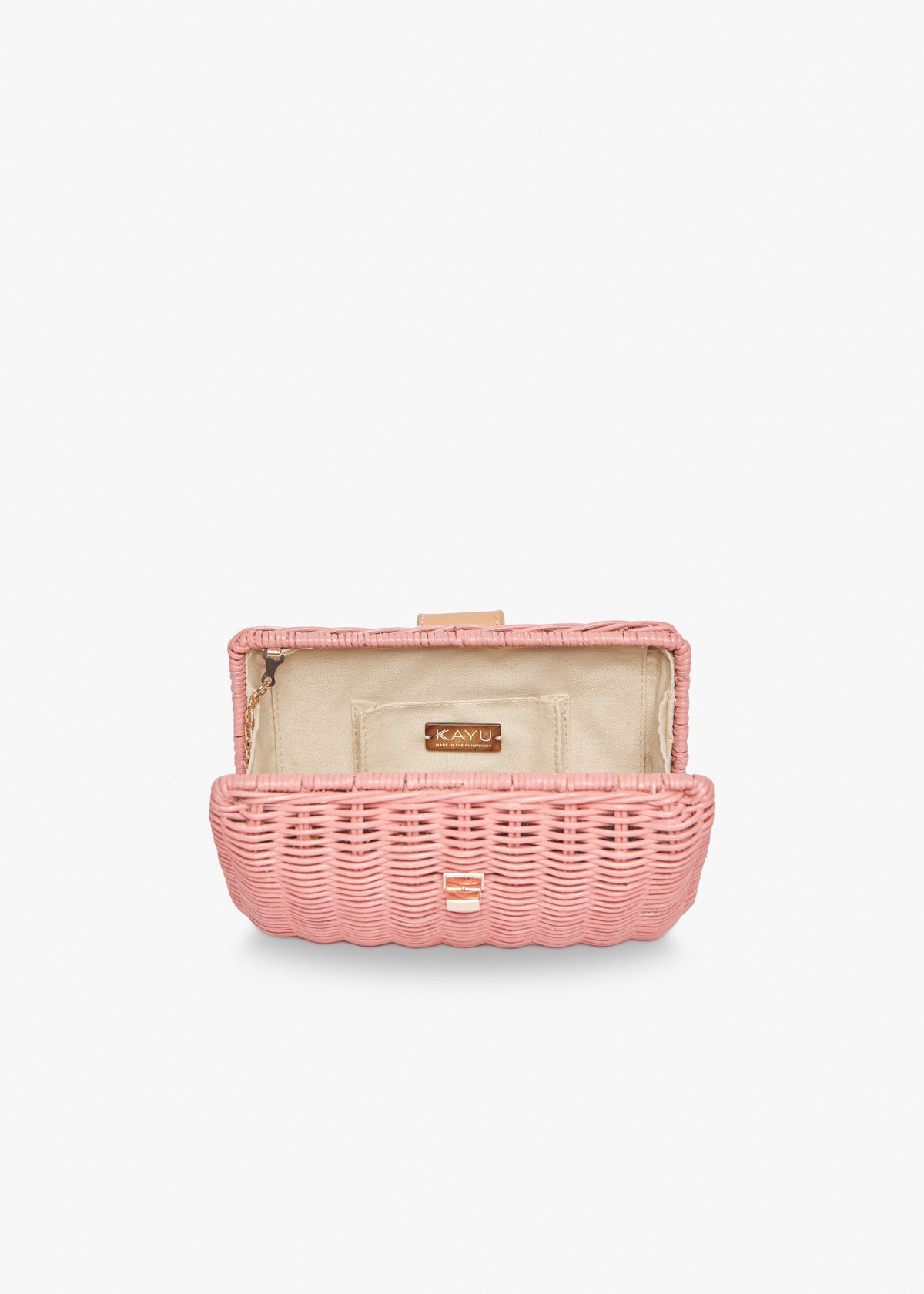 Lou Wicker Straw Clutch Bag