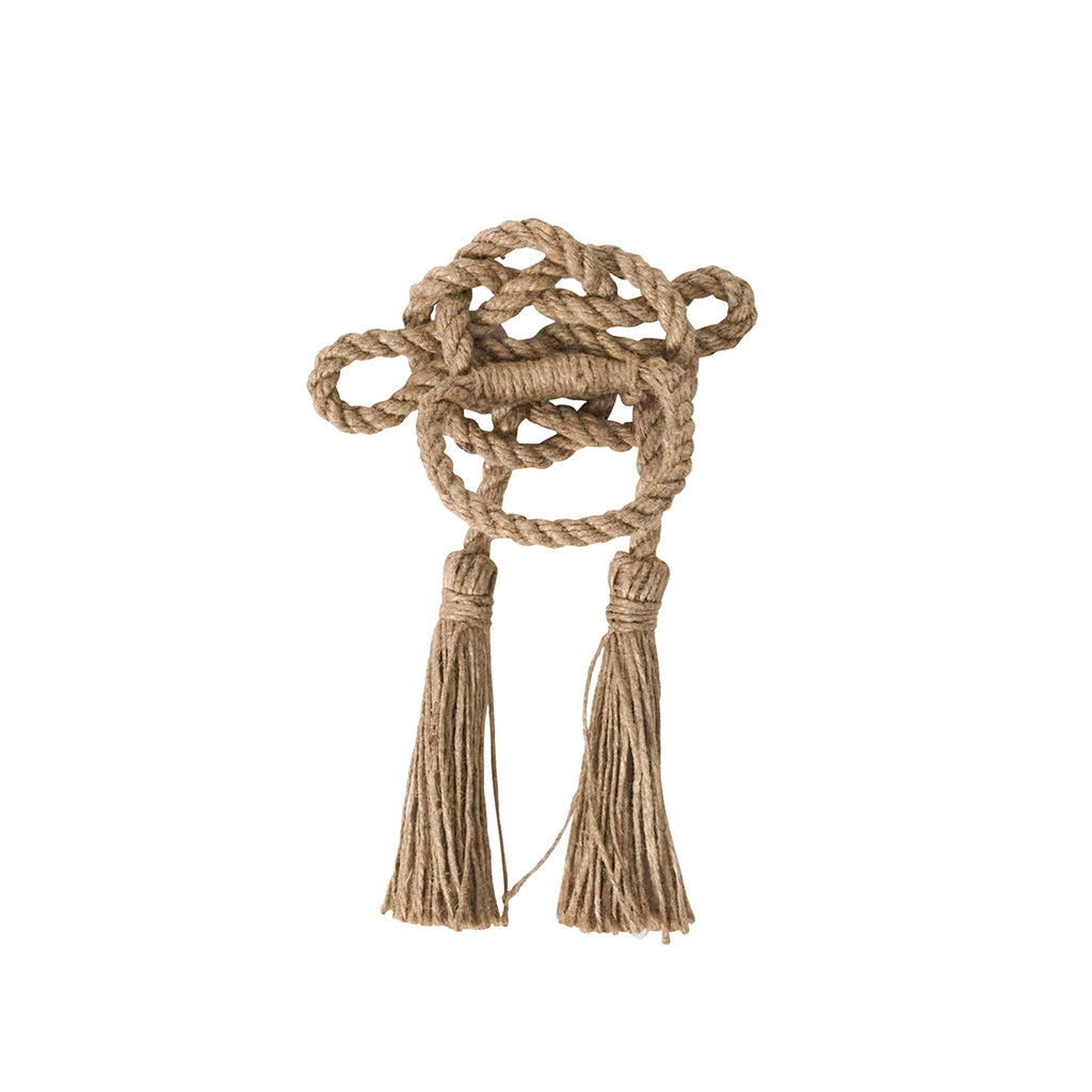 Mystic Knot Napkin Ring in Taupe, Set of 4