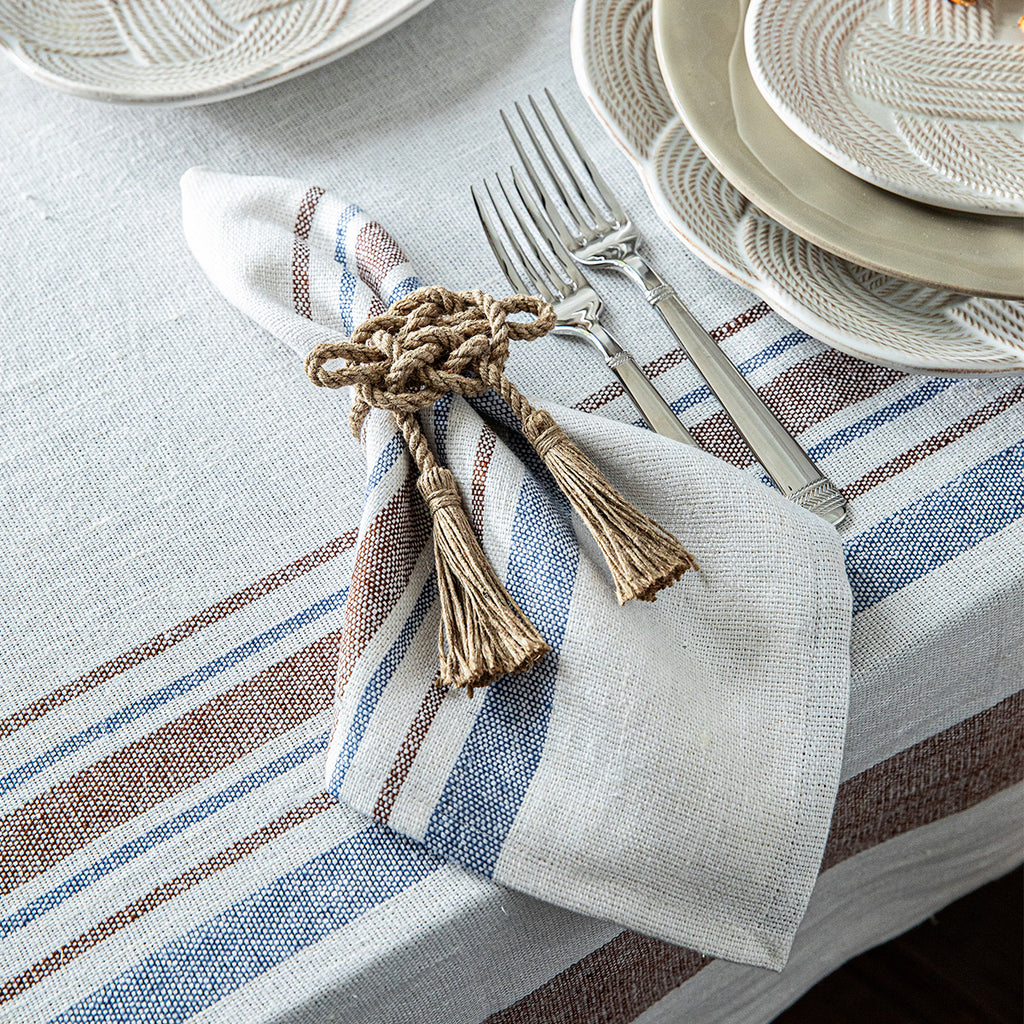 Mystic Knot Napkin Ring in Taupe, Set of 4