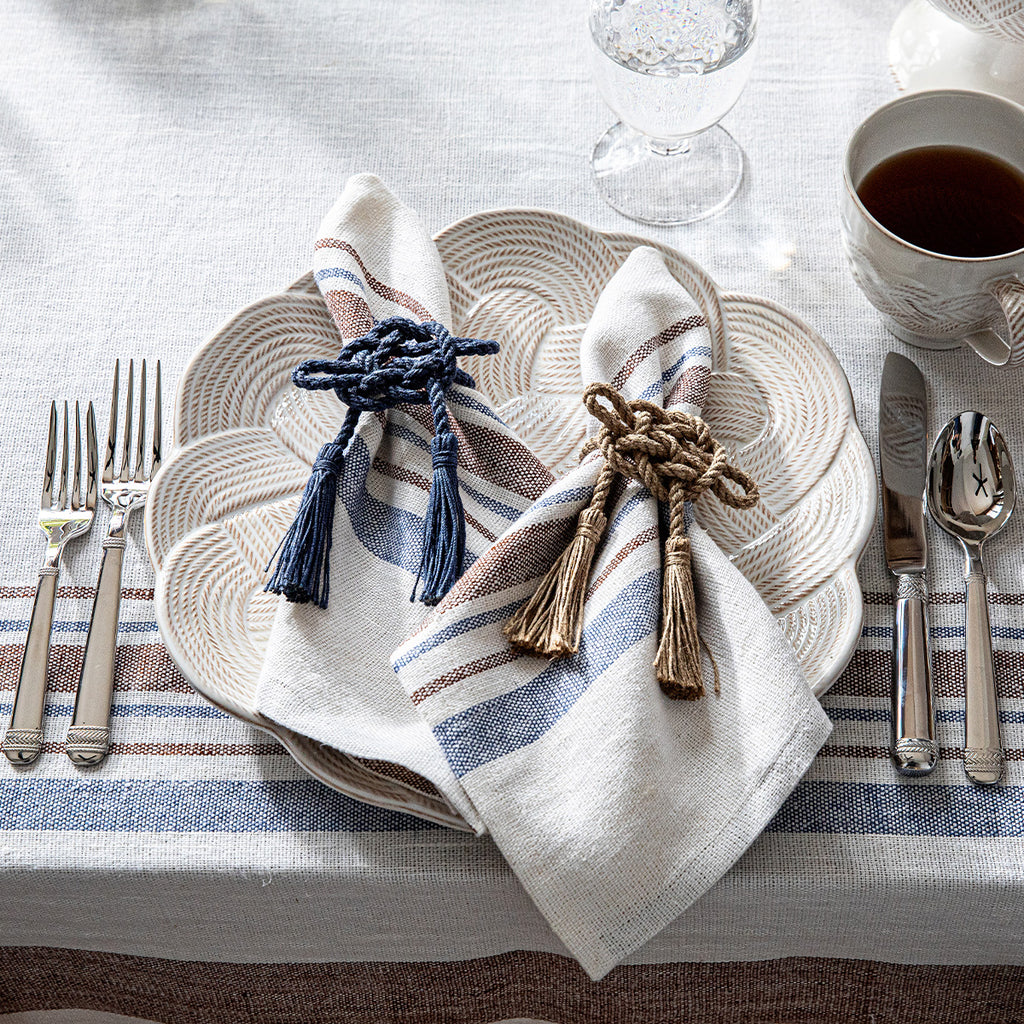 Mystic Knot Napkin Ring in Taupe, Set of 4