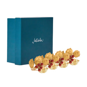 Forest Walk Holly with Berries Napkin Ring in Multi