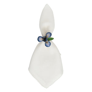 Meadow Walk Iris Napkin Ring in Chambray, Set of 4