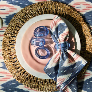 Provence Napkin Ring in Chambray, Set of 4