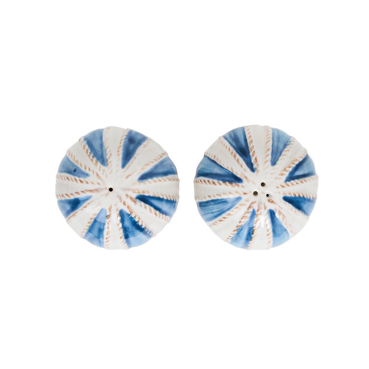 L’Amour Toujours Hot Air Balloon Salt and Pepper Shakers in Chambray, Set of 2