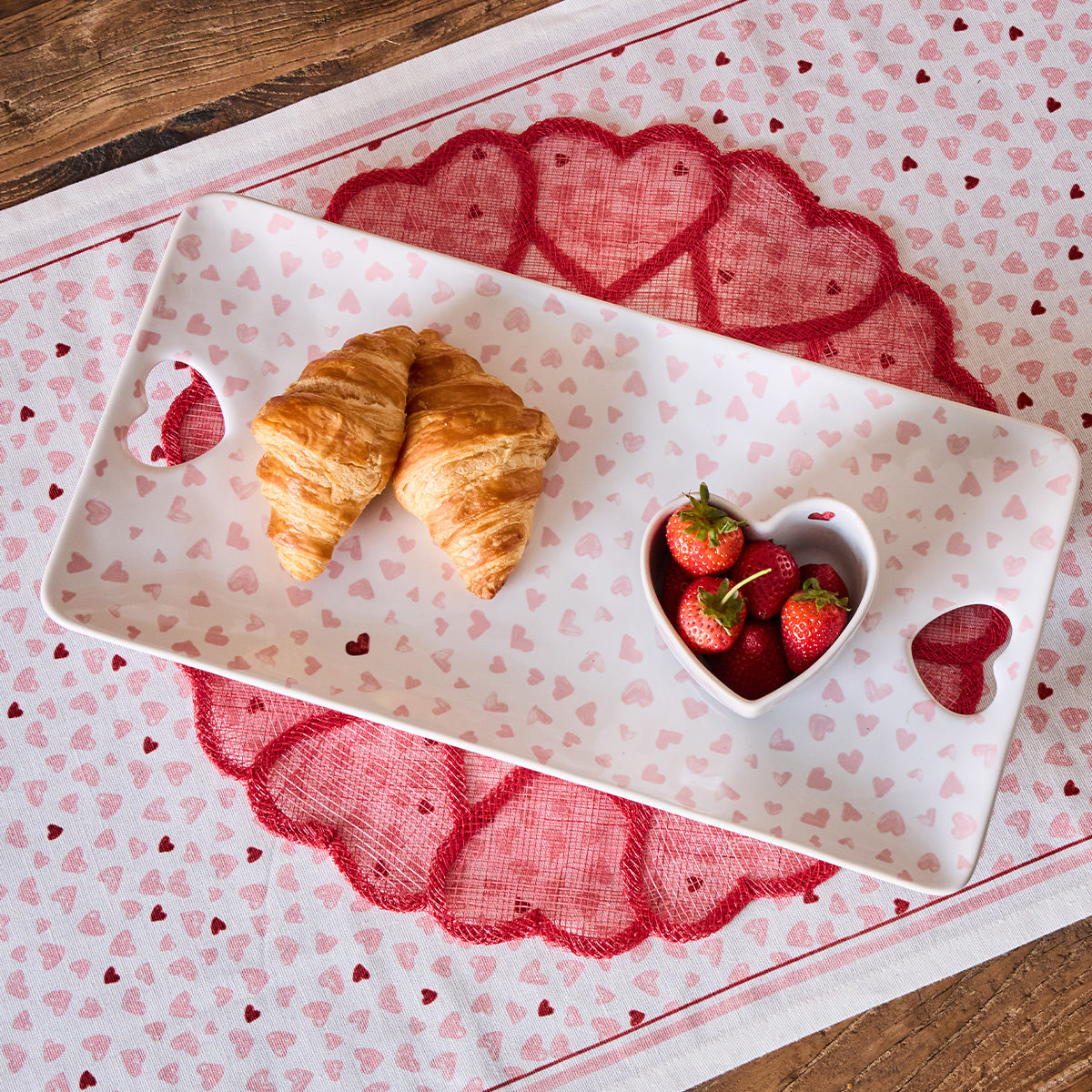 Love You More 16" Hostess Tray in Pink