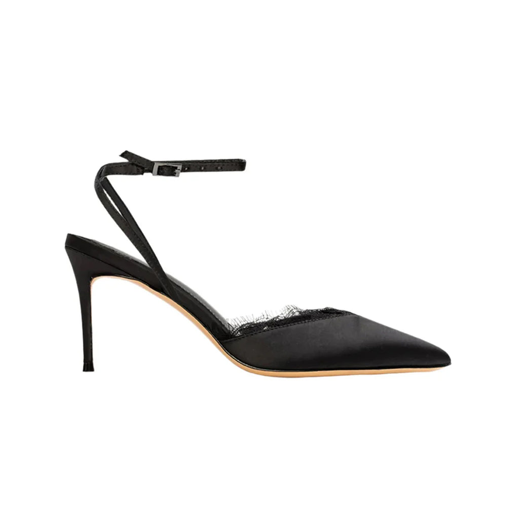 Lace 80 in Black Satin