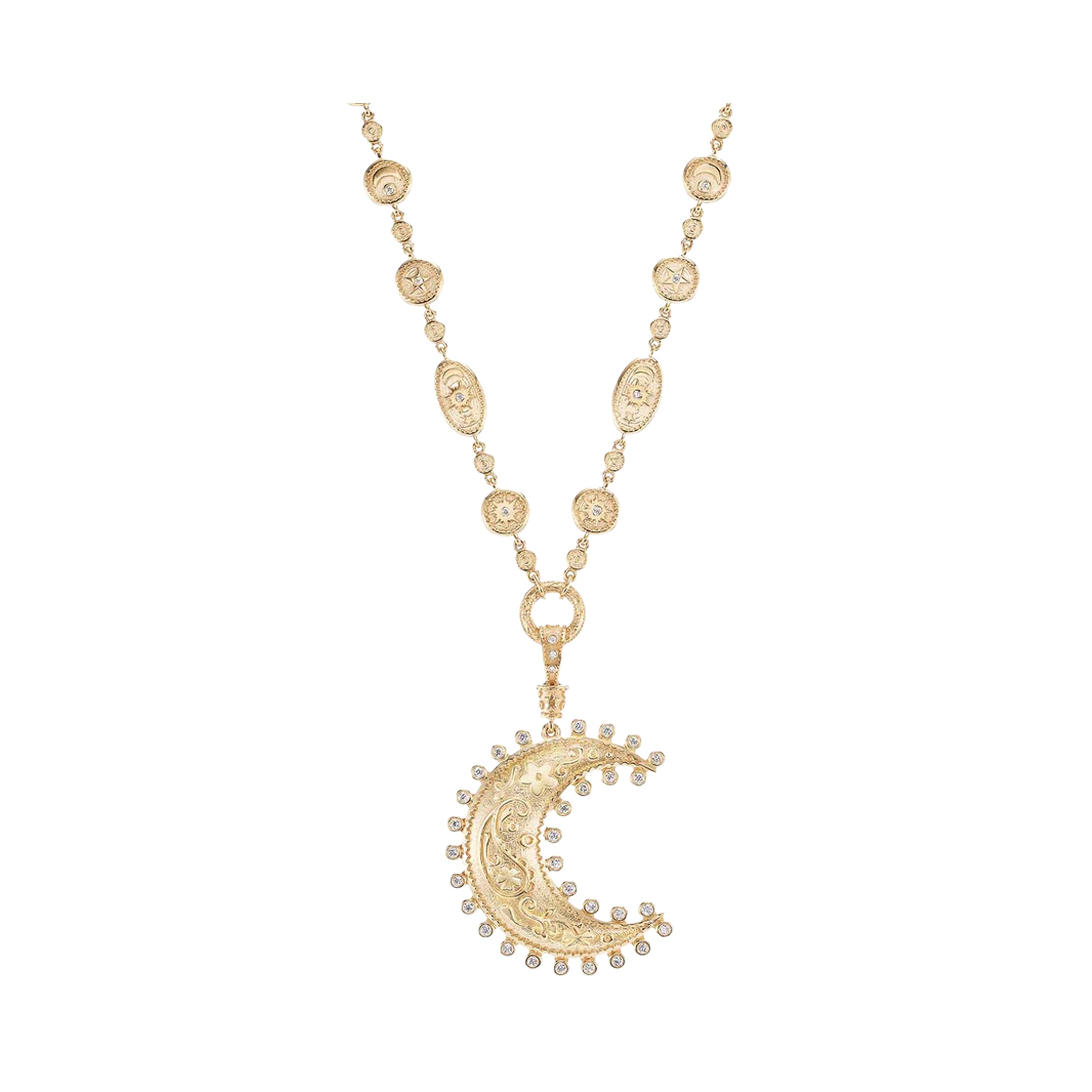 Large Southwestern Moon & Sun Necklace