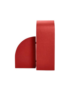 Left Cubist Bookend in Red