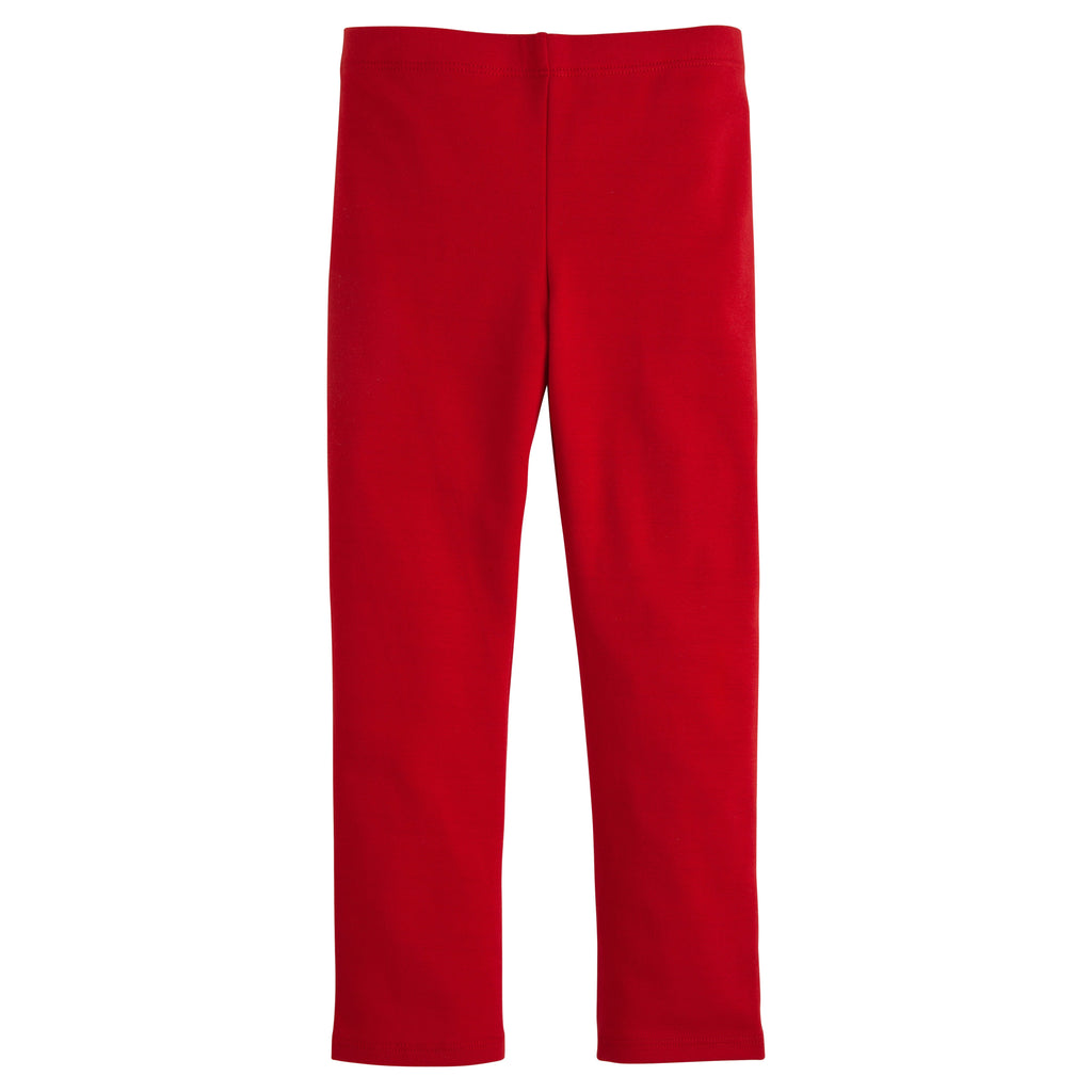 little english classic childrens clothing, girls stretchy red legging pull on style