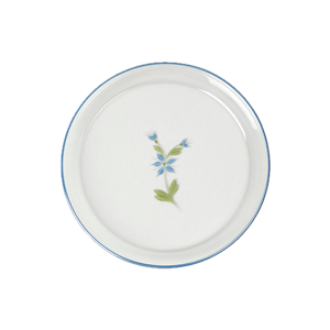 Les Bleuets Glass Bread Plate