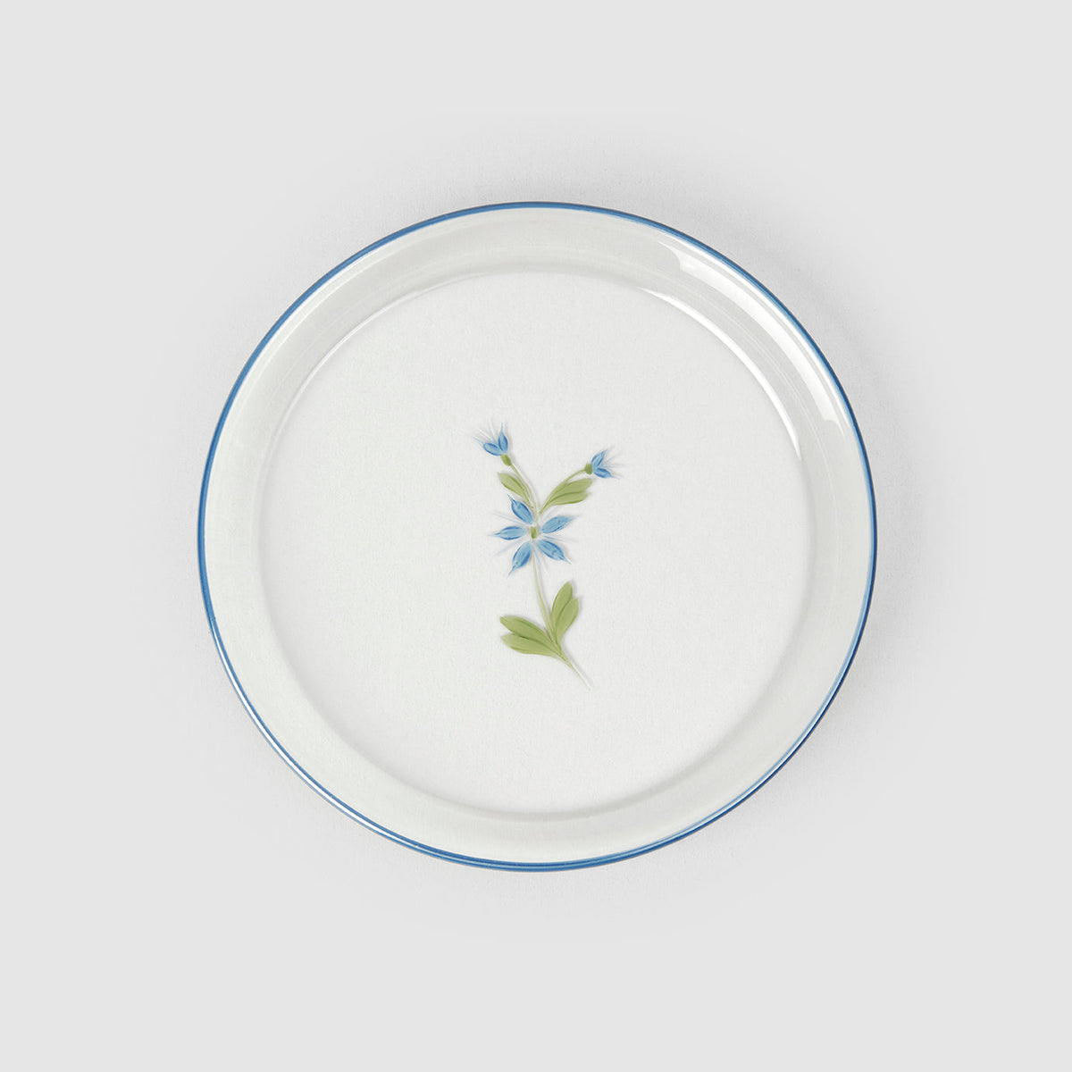 Les Bleuets Glass Bread Plate