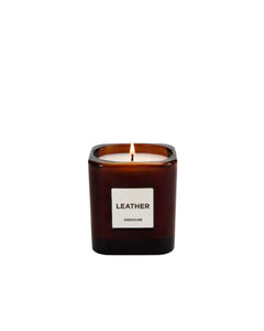Library Candle in Leather