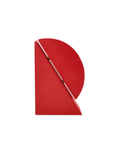 Right Cubist Bookend in Red