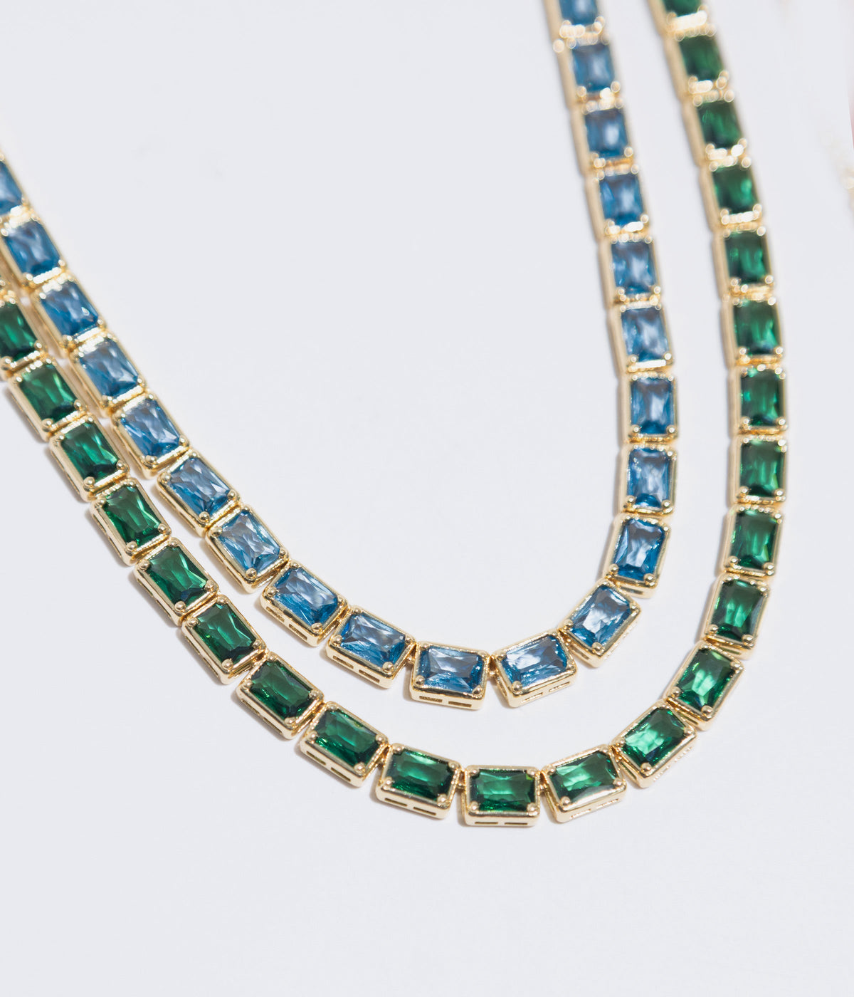 Liza Slider Necklace in Smoked Sapphire