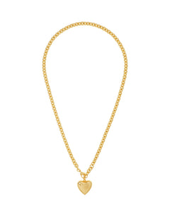 The Mini Puffy Heart Necklace in Gold