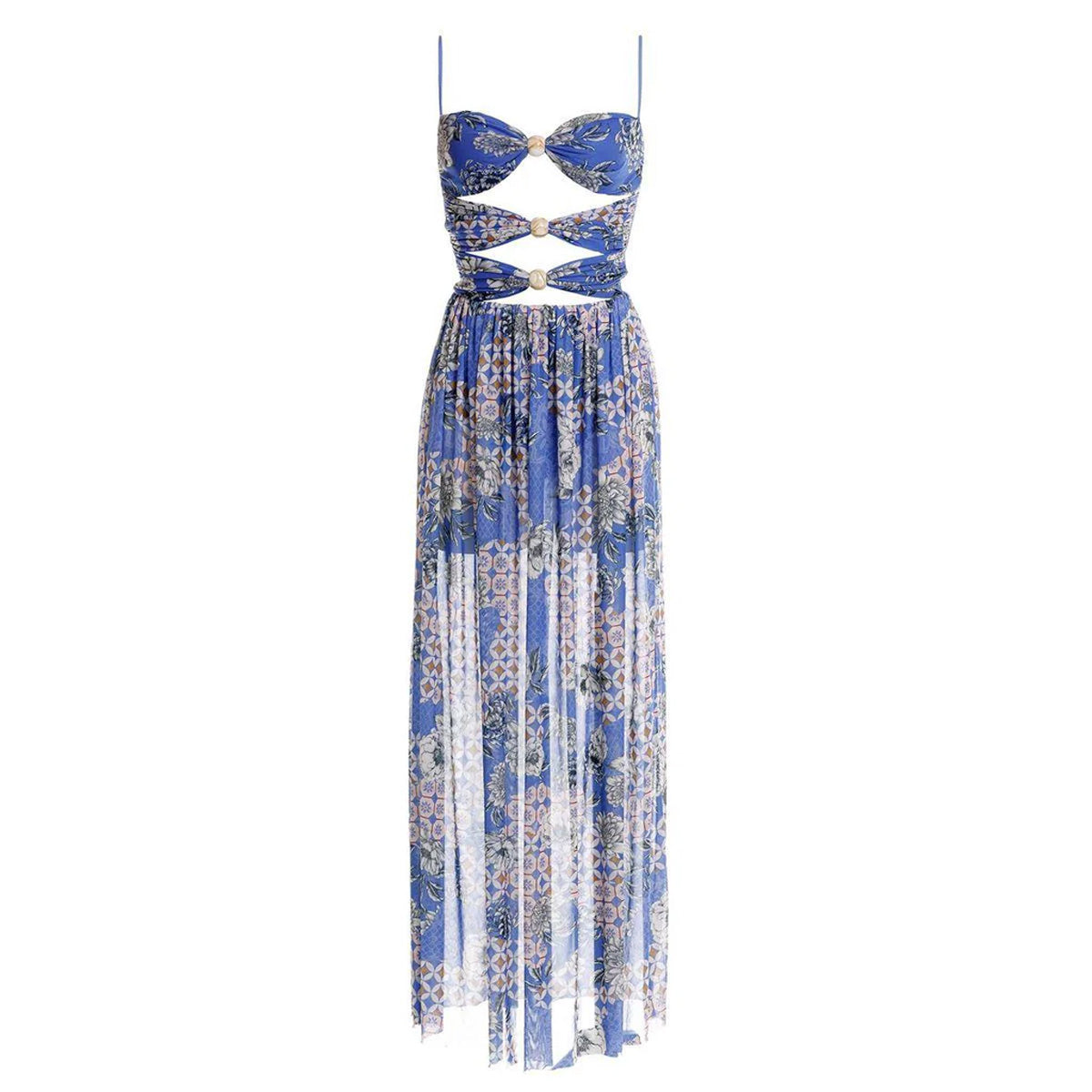 Meeg Dress in Blue Quilt