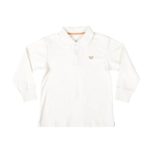 Long Sleeve Carter Polo in 8th Street Ivory