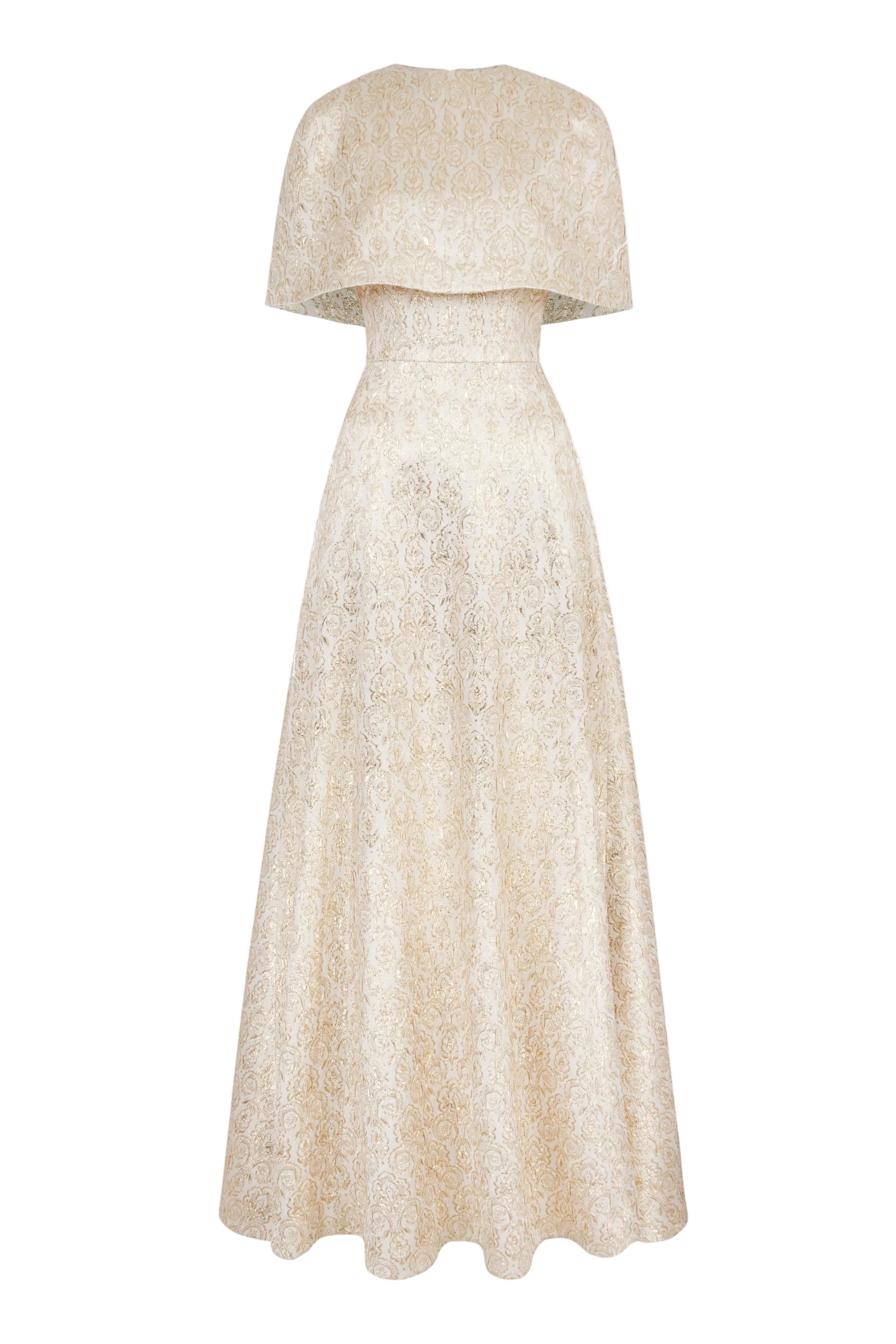 Lucretia Dress in Gold Metallic Jacquard  | Emilia Wickstead