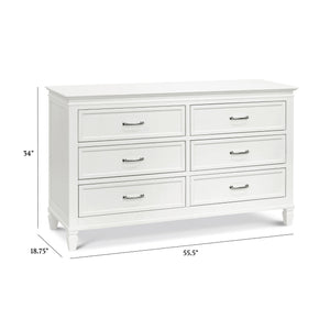 Darlington 6-Drawer Assembled Dresser in Warm White