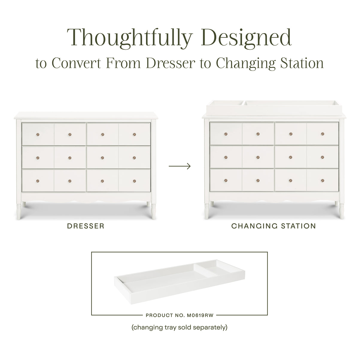 Liberty 6-Drawer Assembled Dresser in Warm White