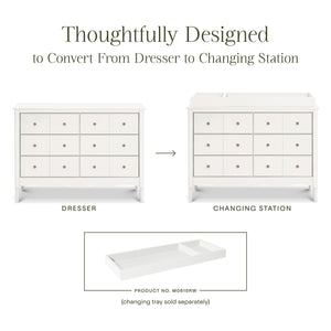 Liberty 6-Drawer Assembled Dresser in Warm White