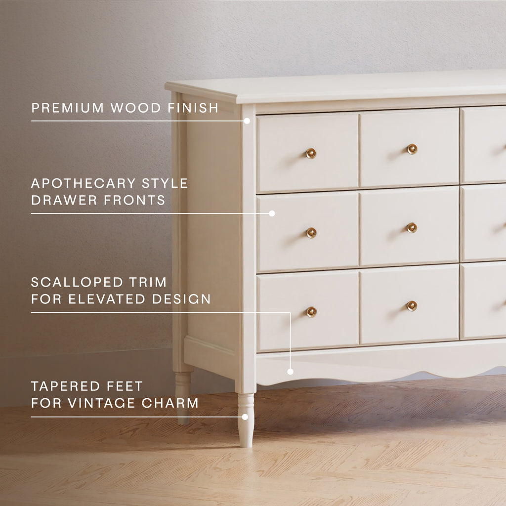 Liberty 6-Drawer Assembled Dresser in Warm White