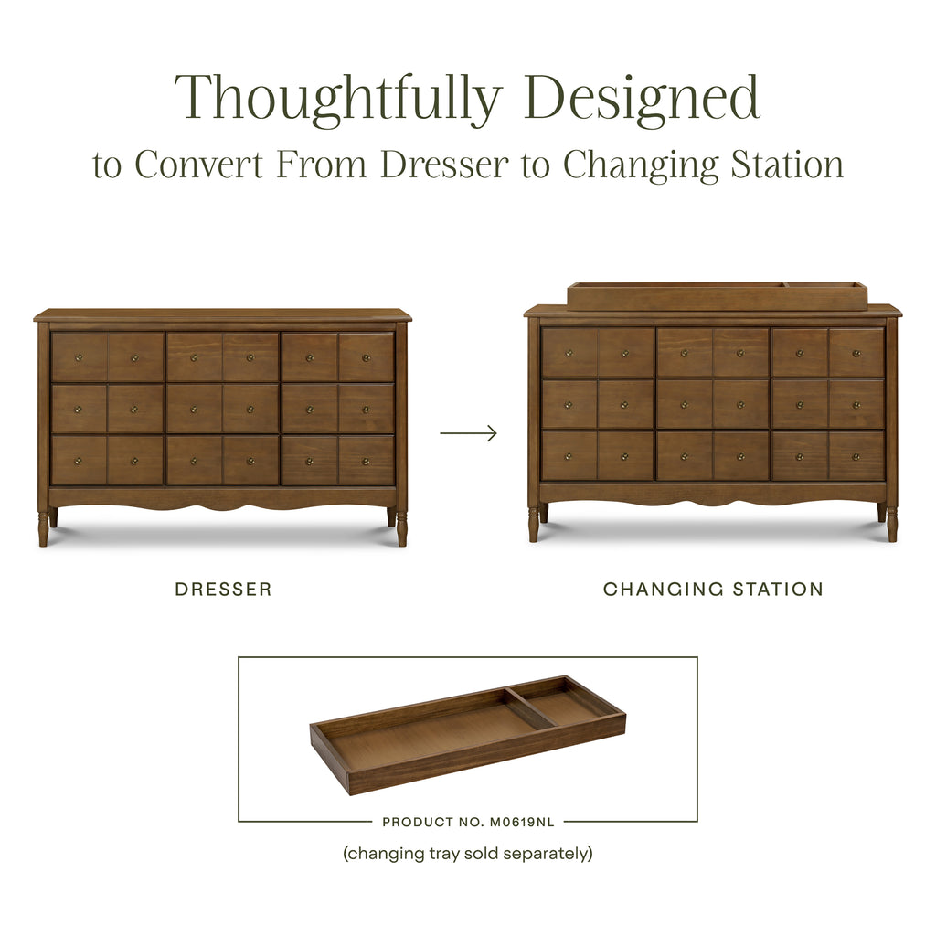 Liberty 9-Drawer Assembled Dresser in Natural Walnut
