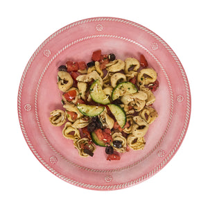 Berry & Thread Melamine Dinner Plate in Coral, Set of 4
