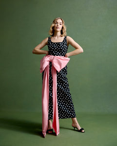 Kendall Gown in Dancing Dot Brocade