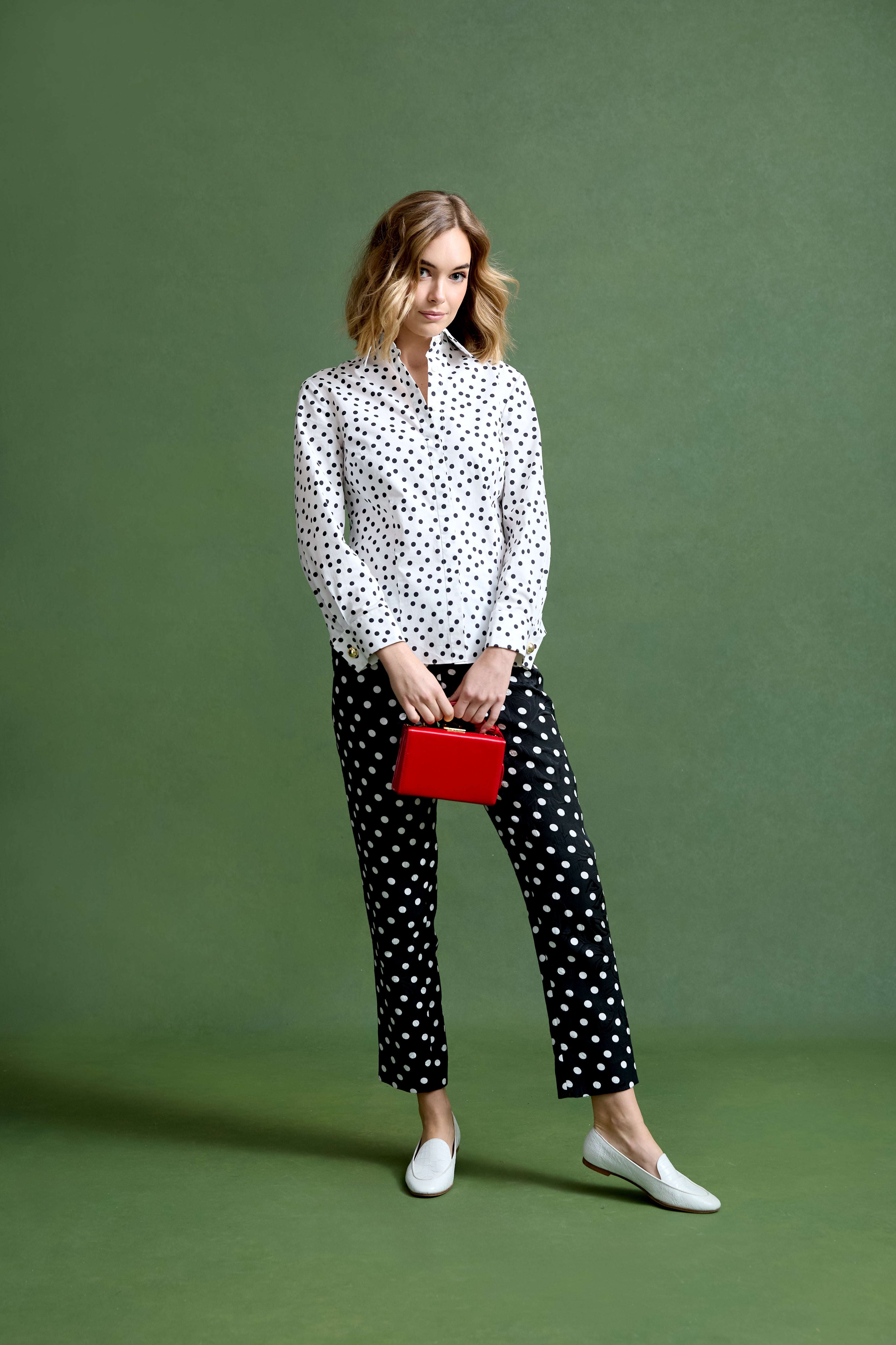 Brooke Pant in Dancing Dot Brocade