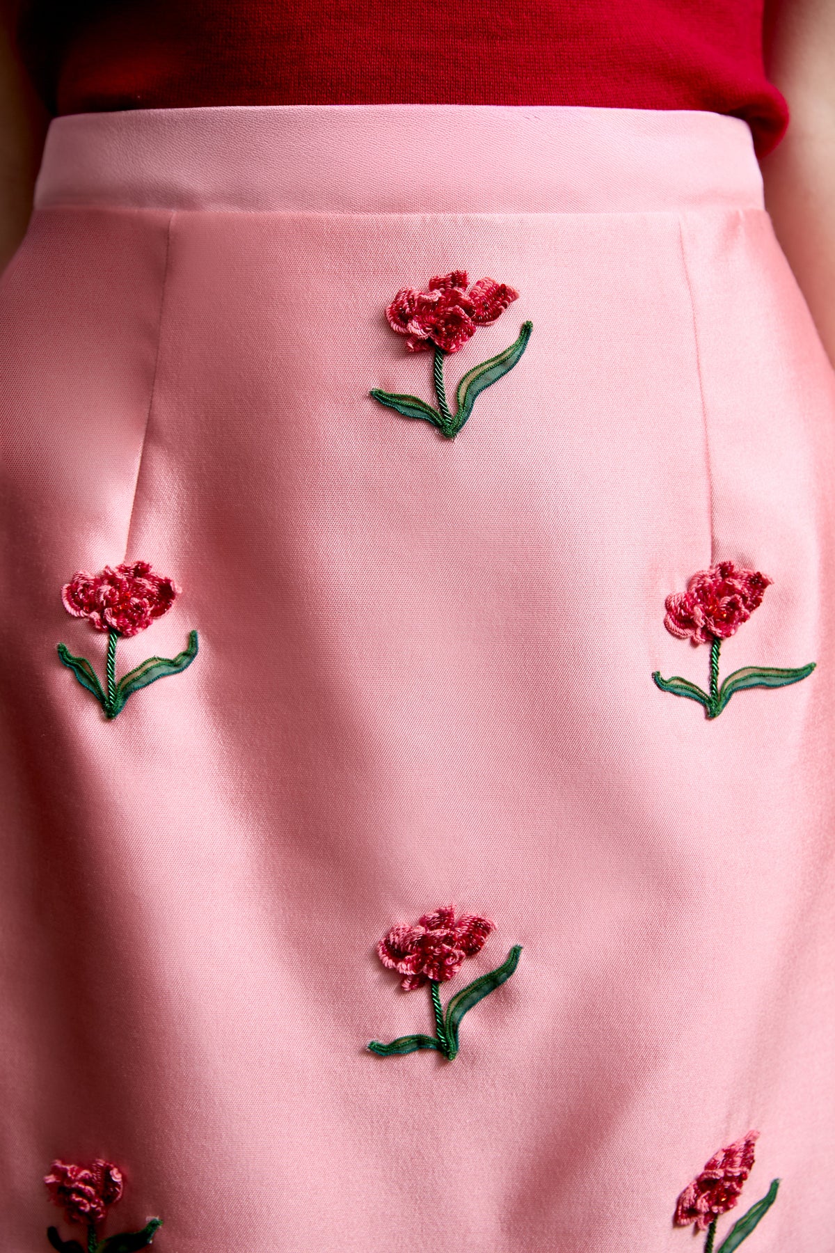 Margaret Skirt in Embellished Silk Wool