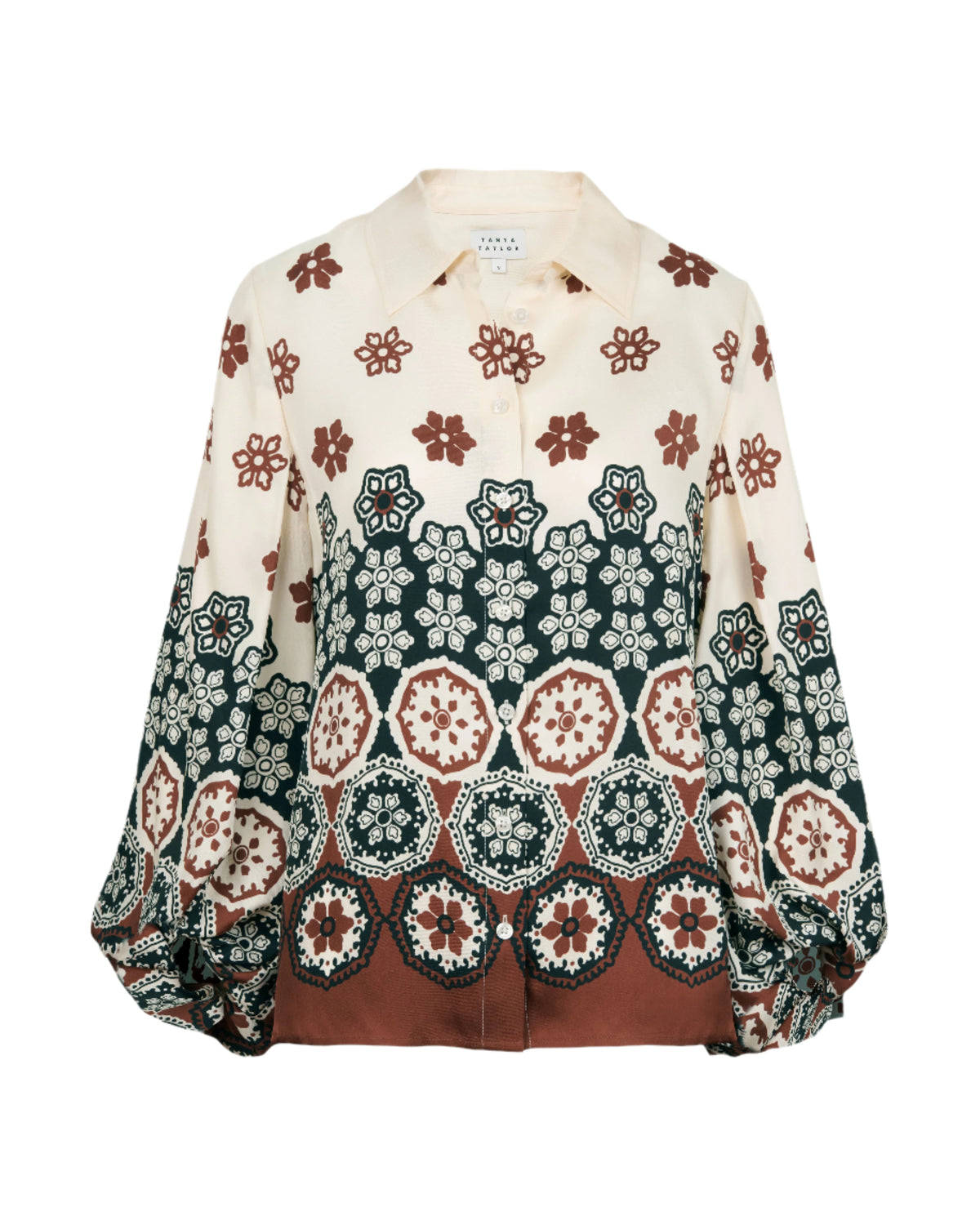 Marina Top in Cream & Deep Clay