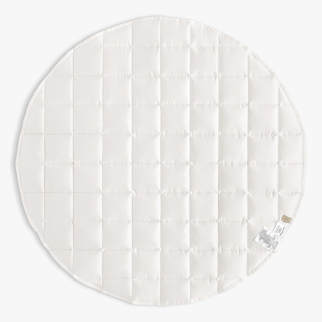 Dreaming of Paradise Play Mat backside in solid Ivory