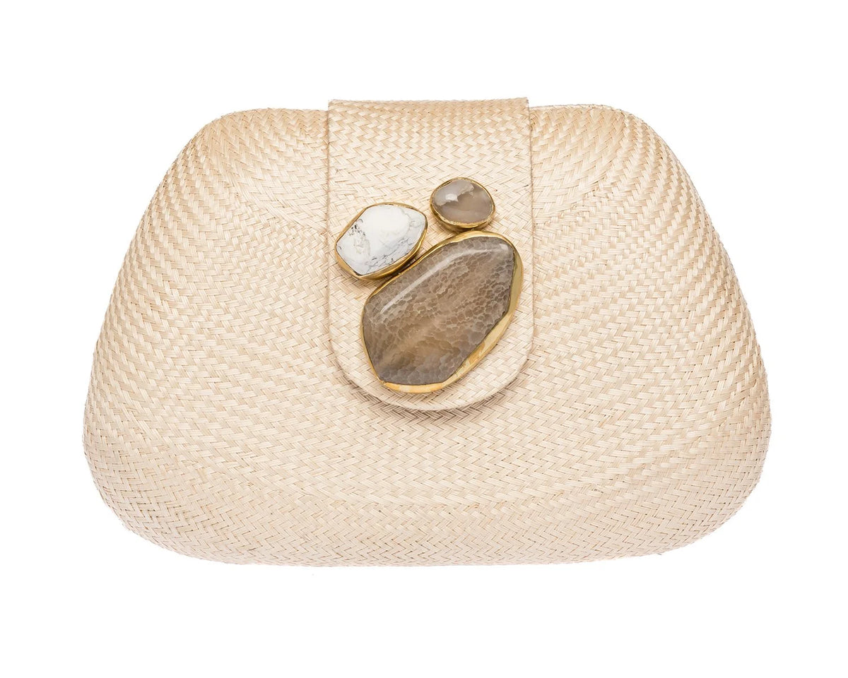Tamu Clutch in Cream