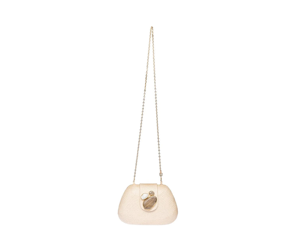 Tamu Clutch in Cream