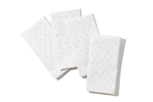 Petite Flower Garden Napkins in White, Set of 4