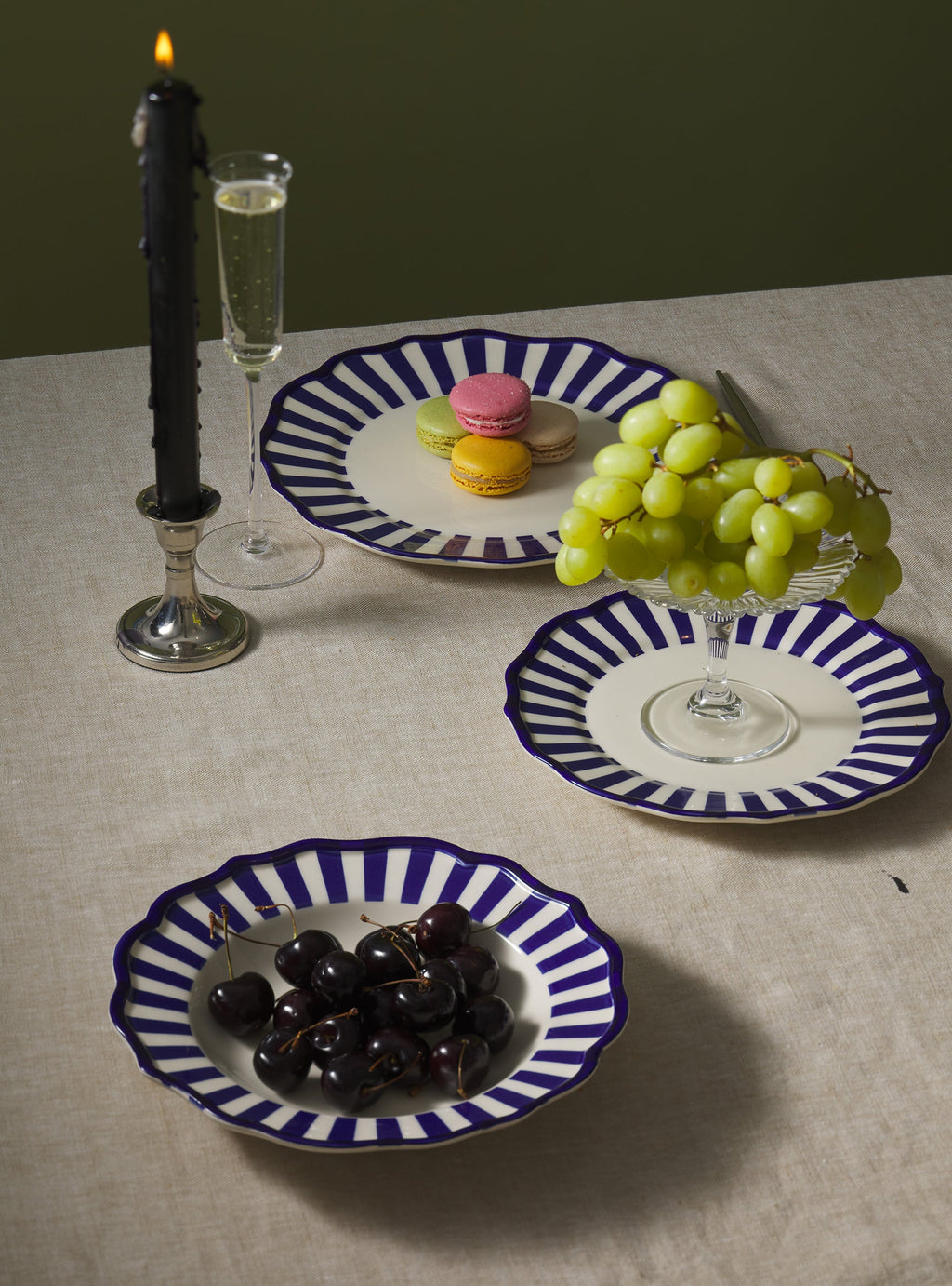 Riviera Dinnerware Set with Pasta Bowl, Set of 12