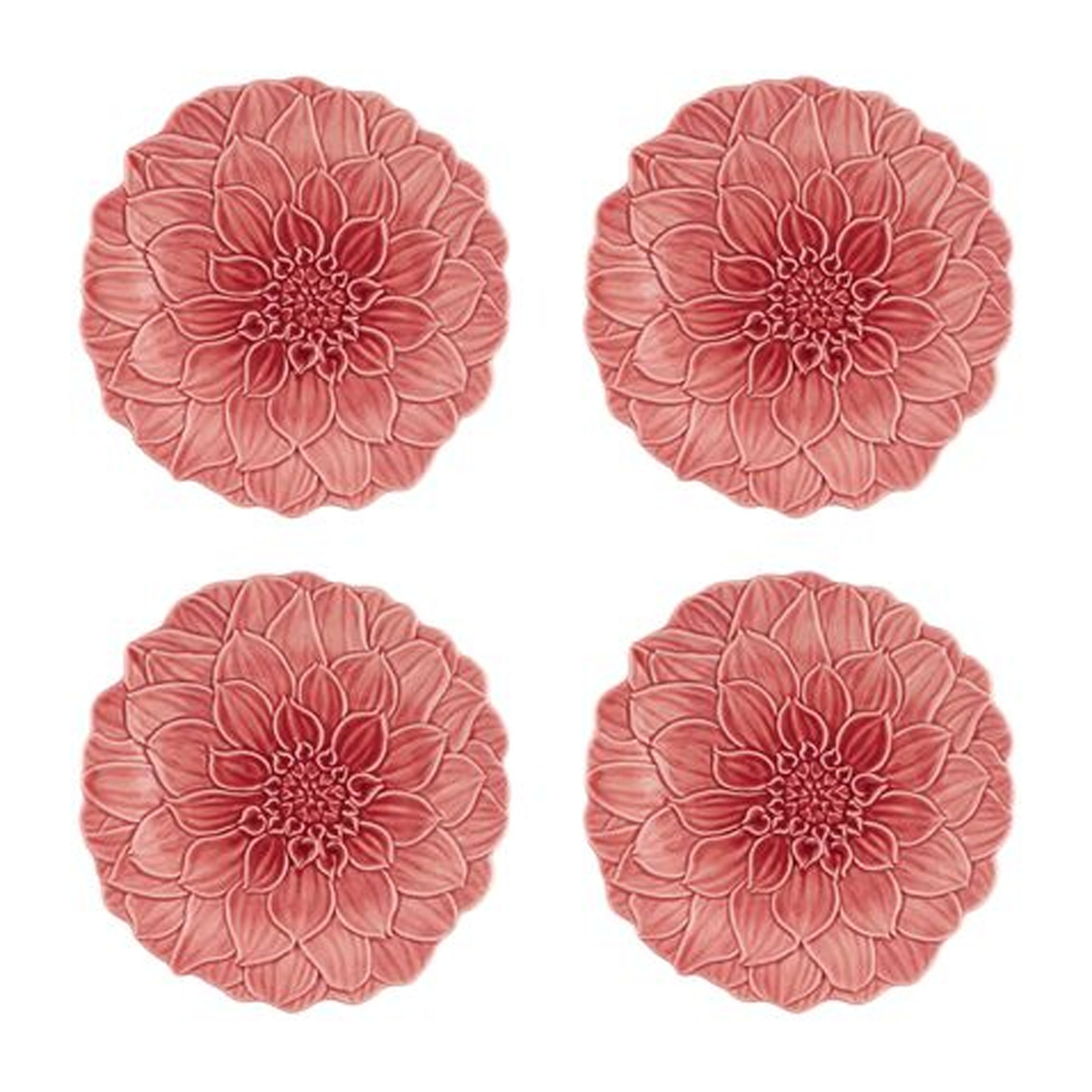 Maria Flor Fruit Plate 22" Dahlia, Set of 4