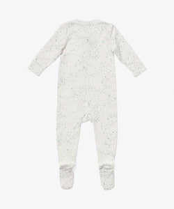 Marley Zip Footie in Seafoam Star