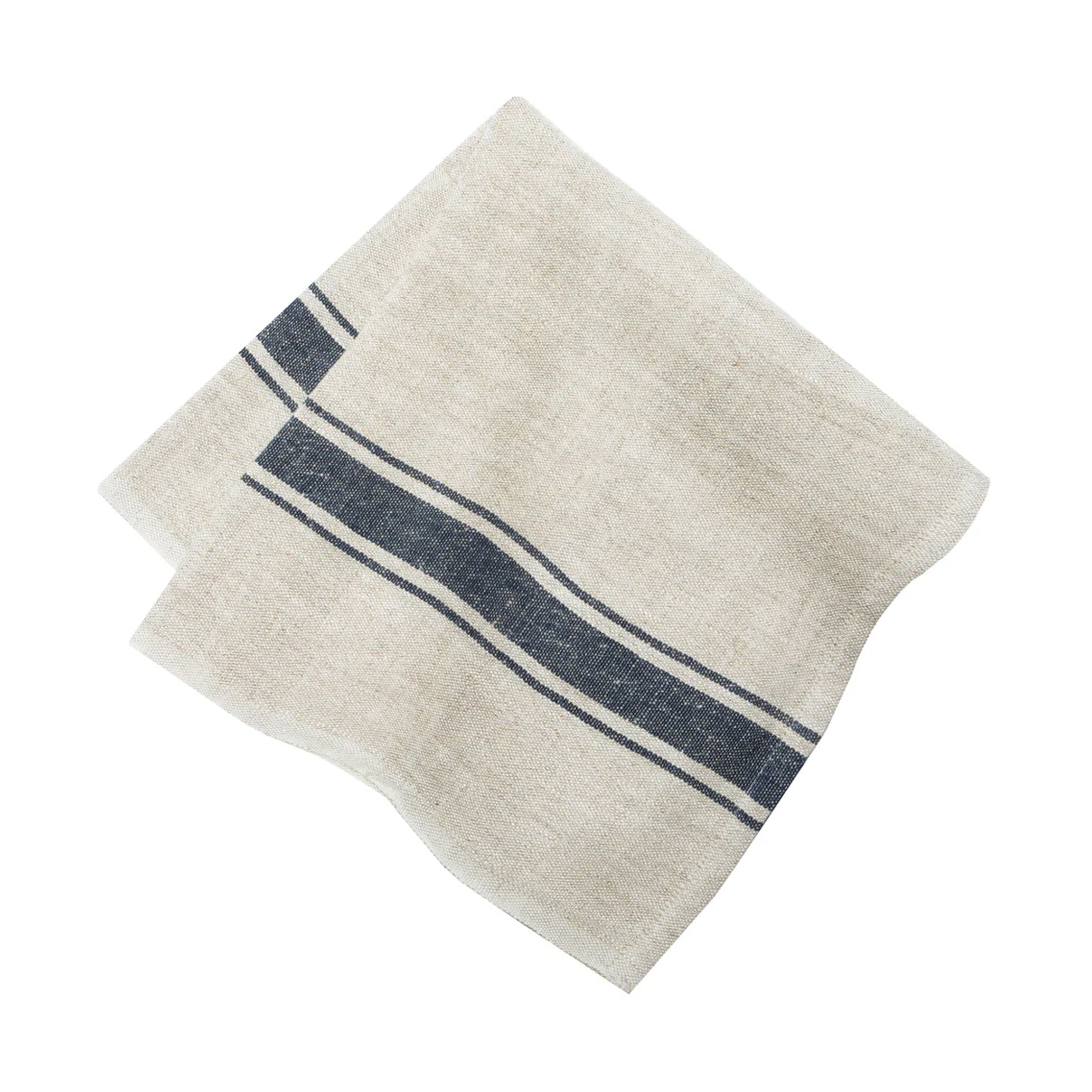 Marseille Napkins in Blue & Natural, Set of 4