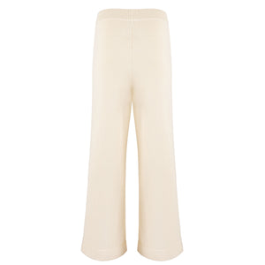 Women’s Cream Wide Leg Knit Pant