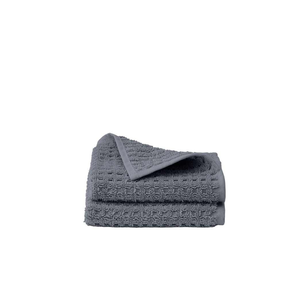 Turkish Waffle Washcloth in Mineral, Set of 2