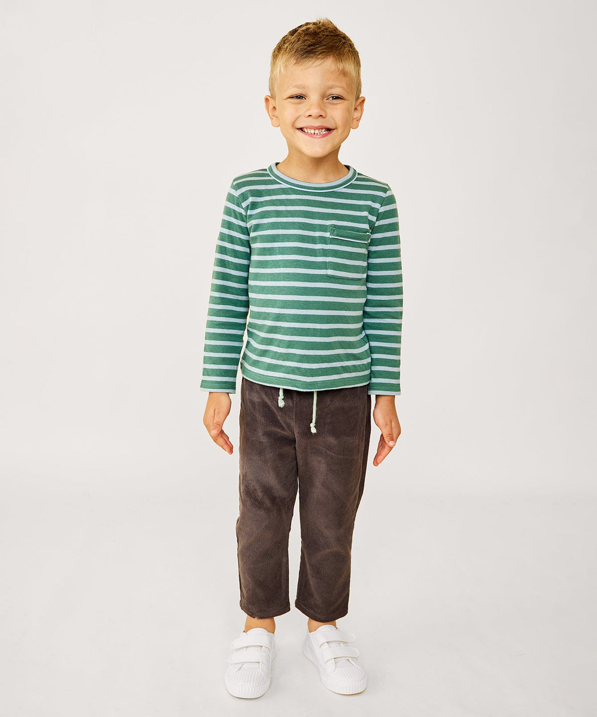 Edward T-Shirt in Forest Stripe