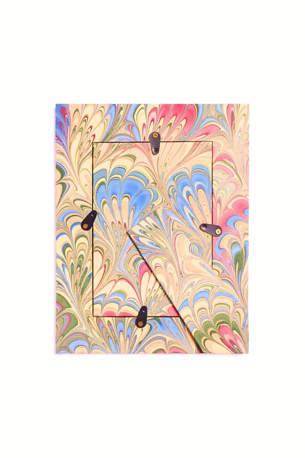 Hand-Marbled Picture Frame in Multicolor, 4x6