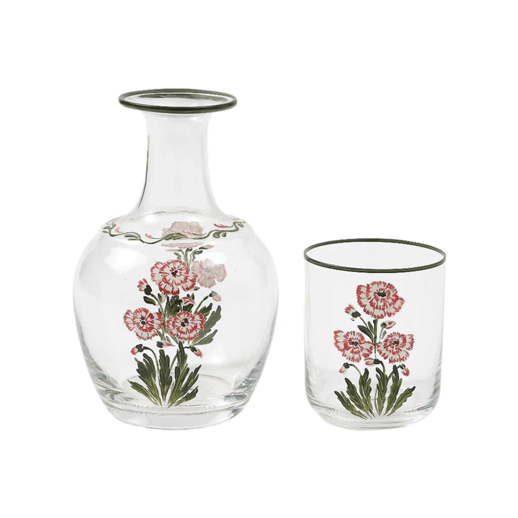 Murano Garofano Hand-Painted Bedside Set