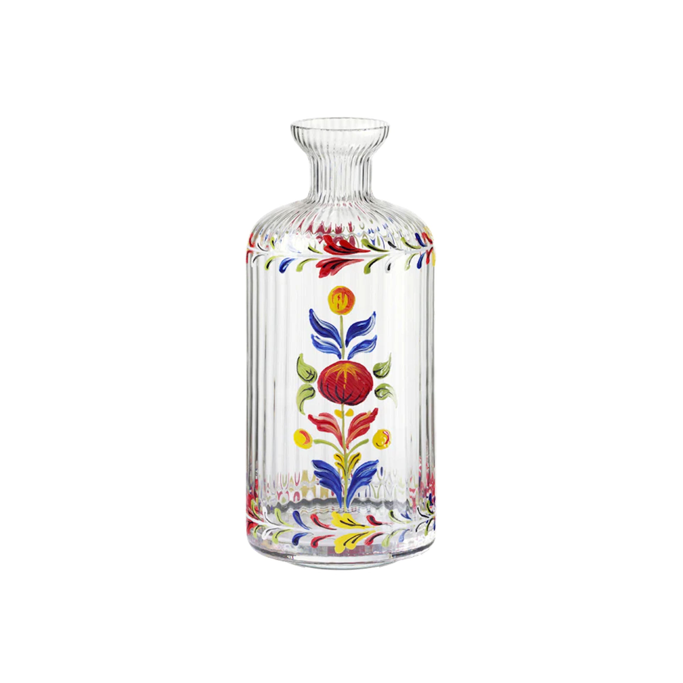 Murano Hand-Painted Oil Bottle in Blue Multi
